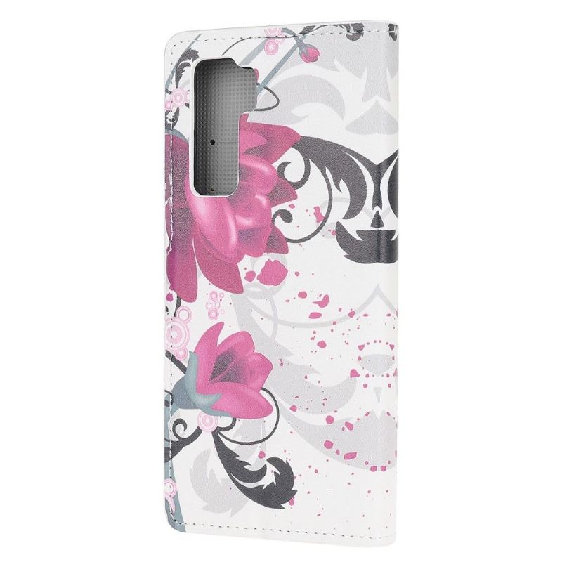 Flip Cover Huawei P40 Lite 5G Lilla Blomster