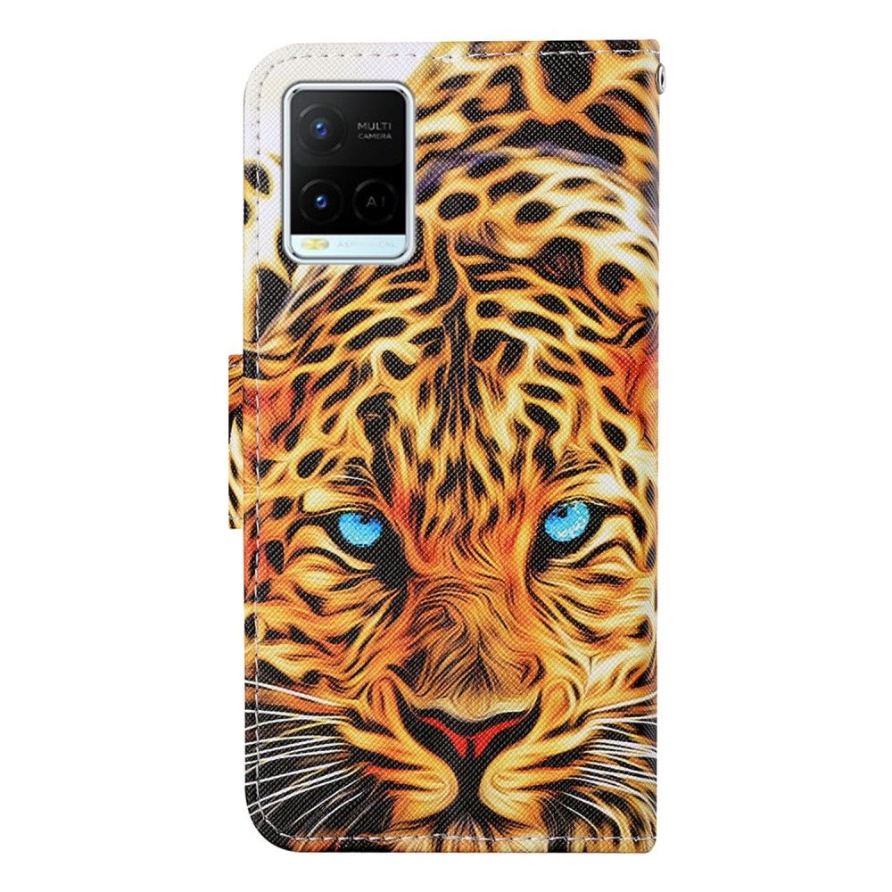 Flip Cover Vivo Y21 / Y21s / Y33s Hemming Kunstnerisk Leopard