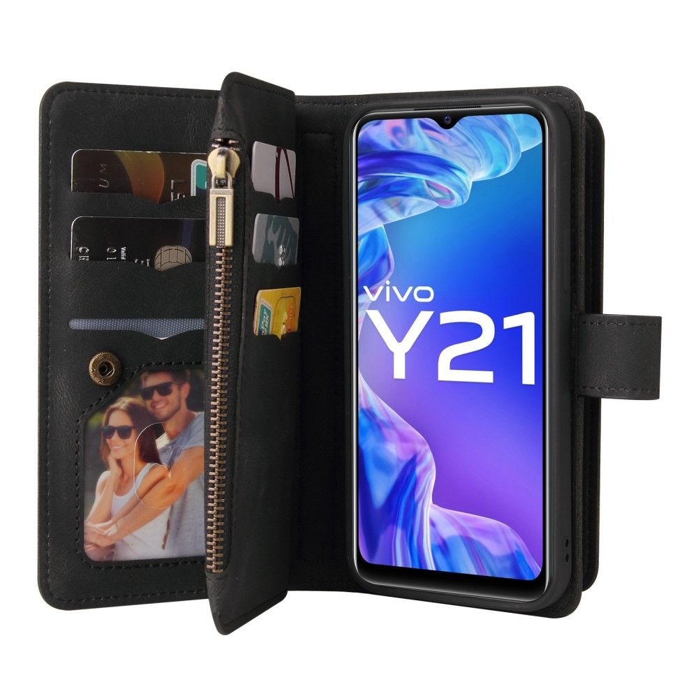 Flip Cover Vivo Y21 / Y21s / Y33s Punge Etui Med Snor