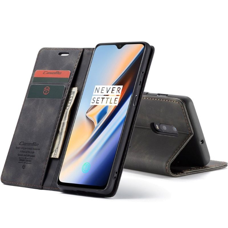 Case OnePlus 7 Premium Imiteret Læder