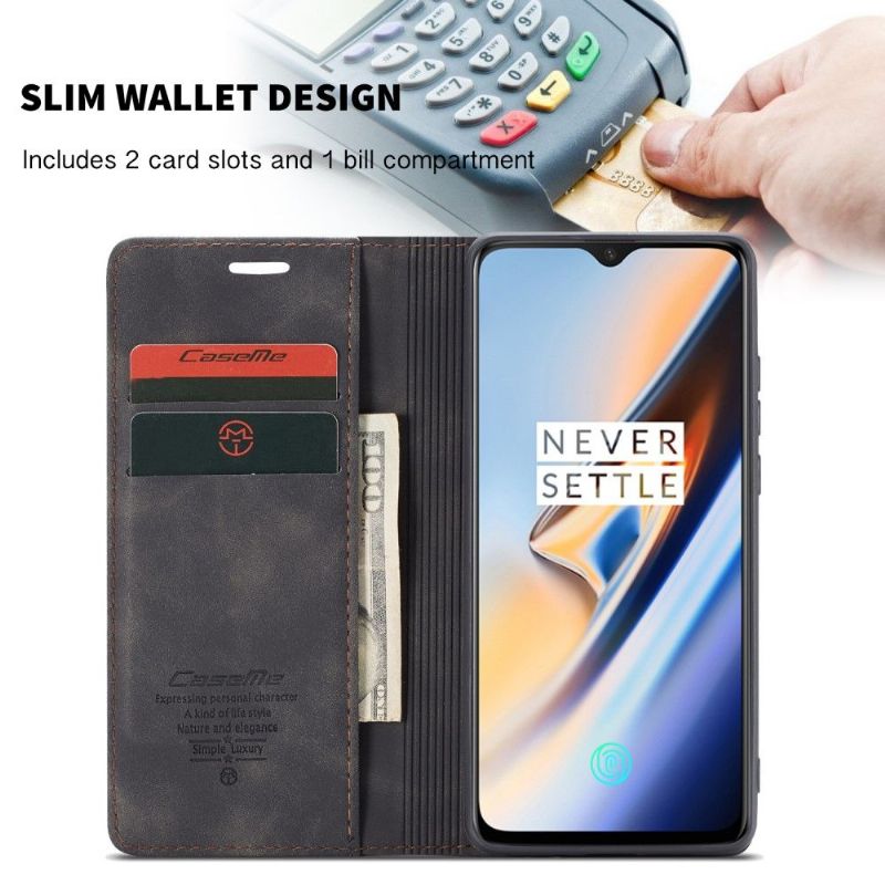 Case OnePlus 7 Premium Imiteret Læder