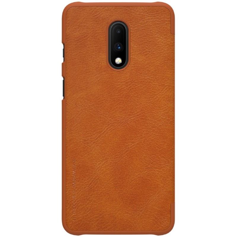 Cover OnePlus 7 Anti-fald Flip Cover Nillkin Læderpolstring - Havana