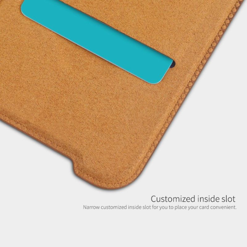 Cover OnePlus 7 Anti-fald Flip Cover Nillkin Læderpolstring - Havana