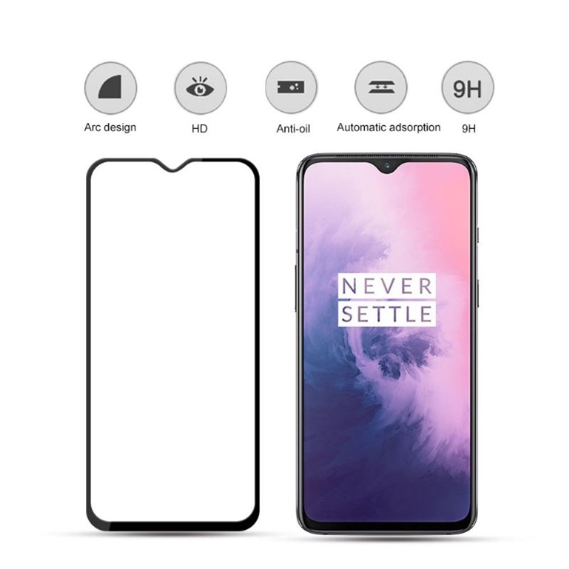 Oneplus 7 - Fuld Størrelse Hærdet Glas Skærmbeskytter