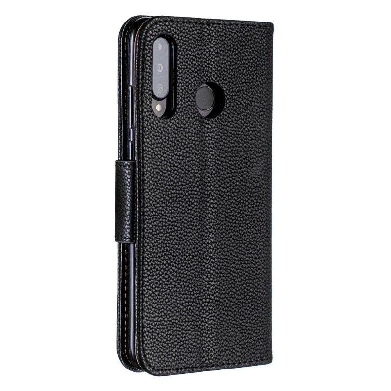 Etui Huawei P30 Lite Flip Cover Folio Med Kornet Lædereffektrem