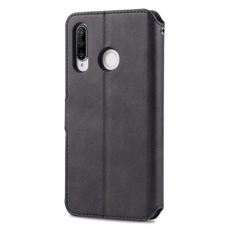 Etui Huawei P30 Lite Flip Cover Kortholder Folio I Imiteret Læder