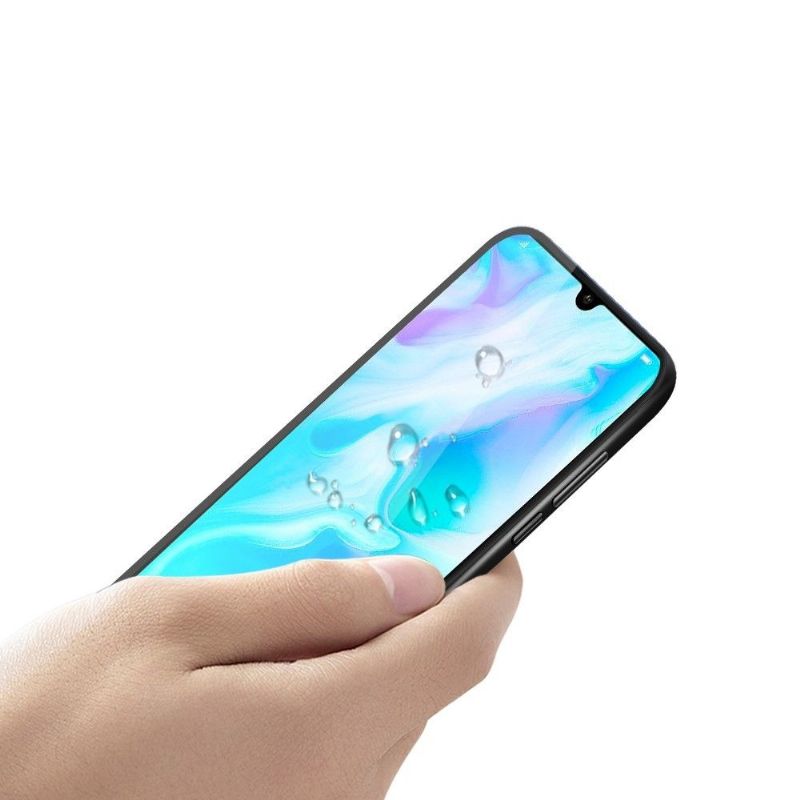 Huawei P30 Lite - Fuld Størrelse Hærdet Glas Skærmbeskytter - Sort