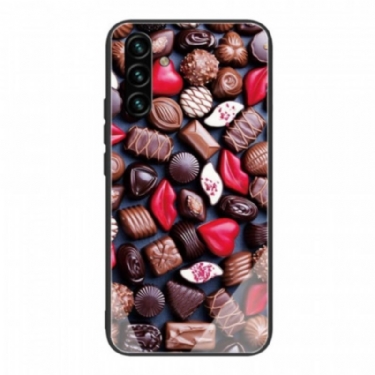 Cover Samsung Galaxy A13 5G / A04s Chokolade Hærdet Glas
