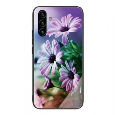 Cover Samsung Galaxy A13 5G / A04s Hærdet Glas Blomster