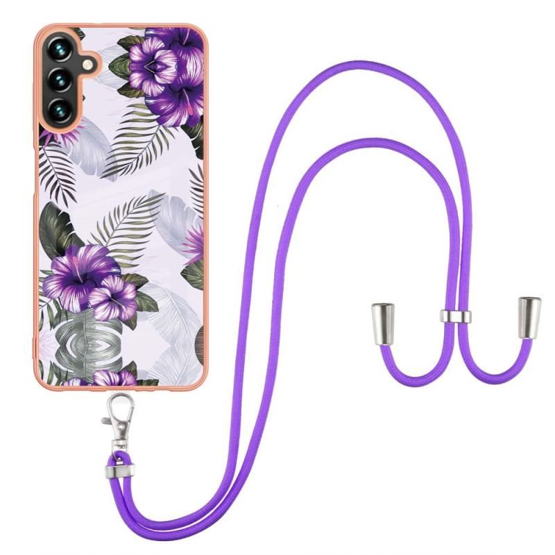 Cover Samsung Galaxy A13 5G / A04s Med Snor Med Blomstersnor