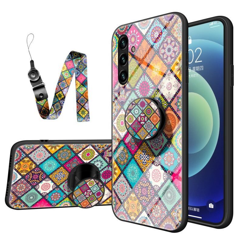 Cover Samsung Galaxy A13 5G / A04s Patchwork Magnetisk Holder