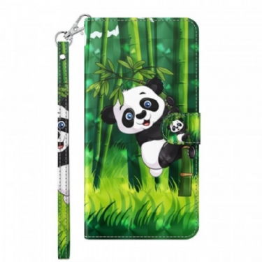 Flip Cover Samsung Galaxy A13 5G / A04s Panda Og Bambus