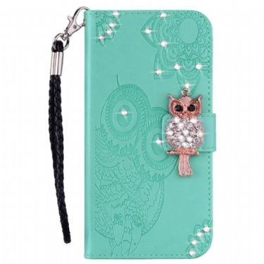 Flip Cover Samsung Galaxy A13 5G / A04s Ugle Mandala Og Charm