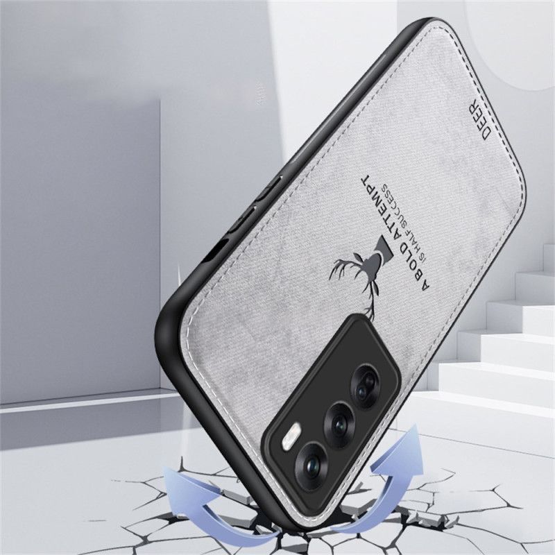 Cover Oppo Reno 12 5g Stoftekstur Hjortemønster