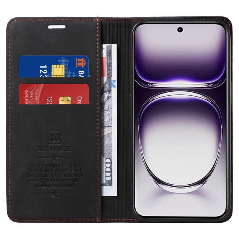 Flip Cover Oppo Reno 12 5g Betopnice Ruskindseffekt Rfid-blokering