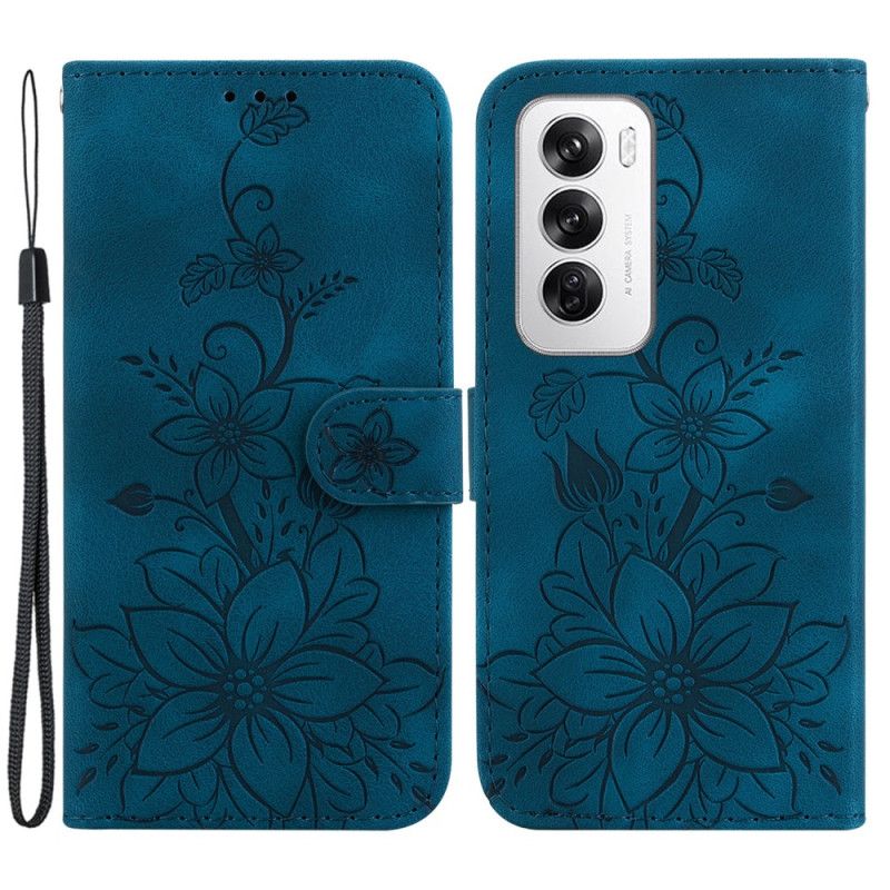 Flip Cover Oppo Reno 12 5g Liljeblomster