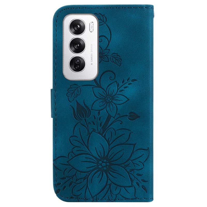 Flip Cover Oppo Reno 12 5g Liljeblomster