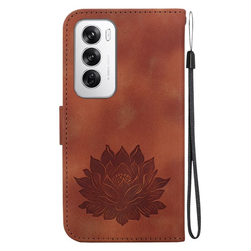 Flip Cover Oppo Reno 12 5g Lotusblomst