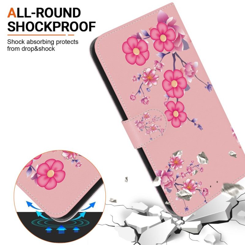 Flip Cover Oppo Reno 12 5g Sakura Med Rem