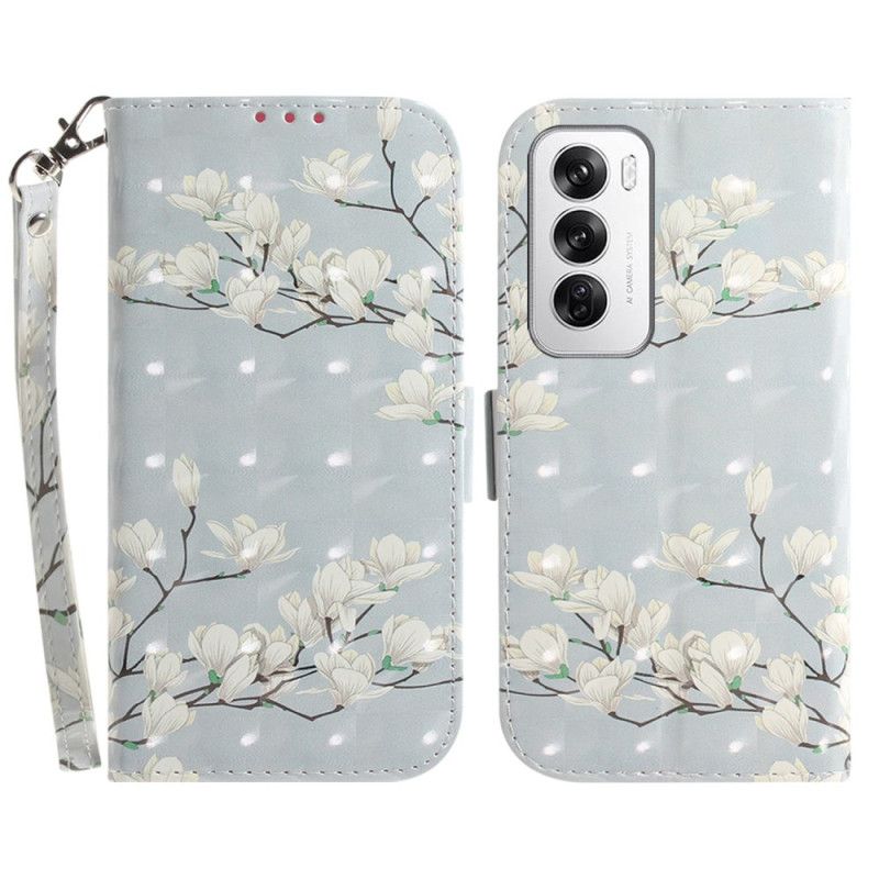 Flip Cover Oppo Reno 12 5g Stribede Magnolier