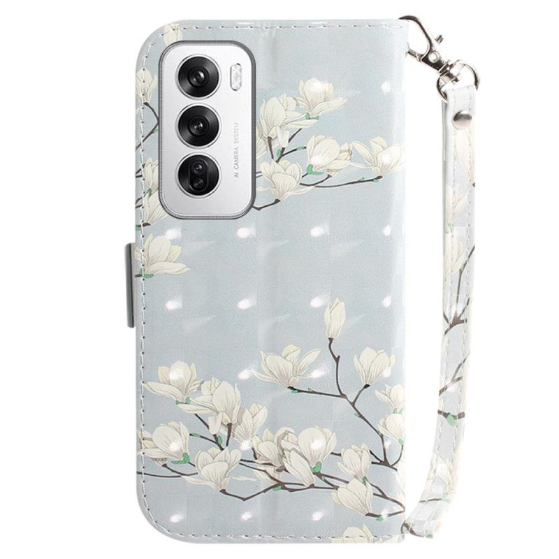 Flip Cover Oppo Reno 12 5g Stribede Magnolier