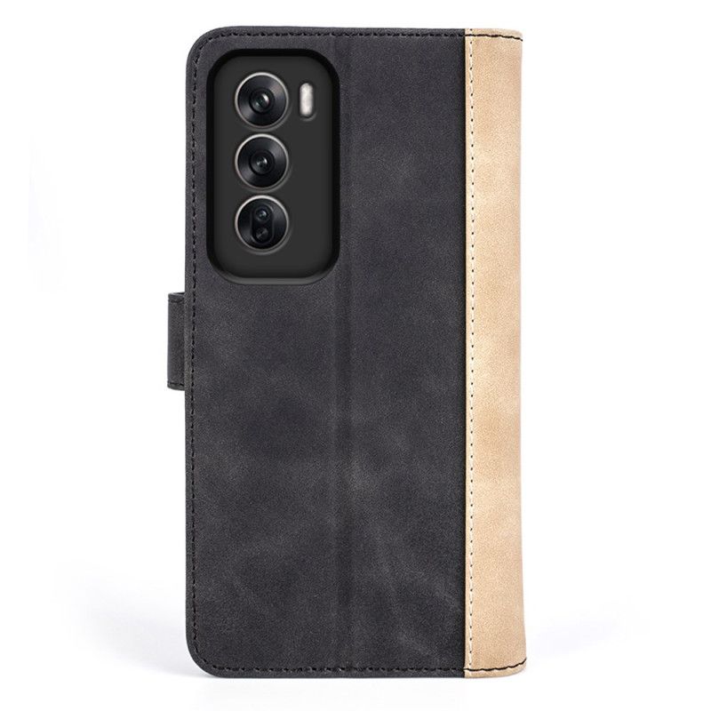 Flip Cover Oppo Reno 12 5g Tofarvet Design