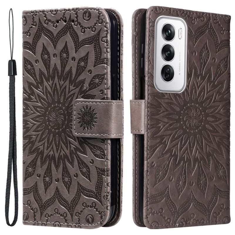 Flip Cover Til Oppo Reno 12 5g Mandala Med Rem