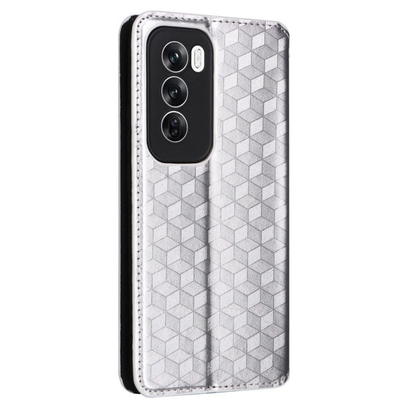 Læder Cover Oppo Reno 12 5g Telefon Etui 3d Diamanter