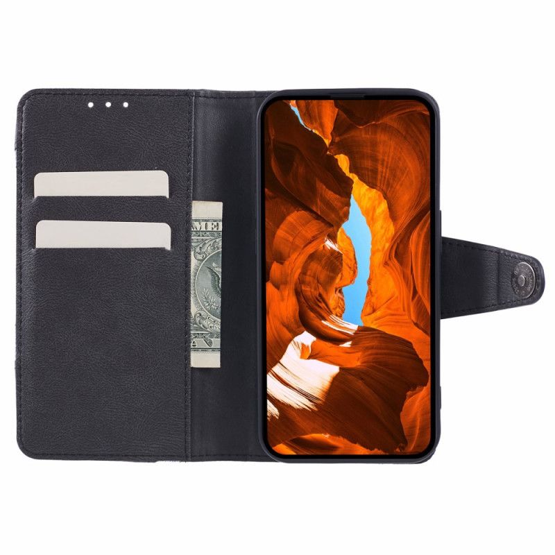 Læder Cover Oppo Reno 12 5g Telefon Etui Bi-tekstur