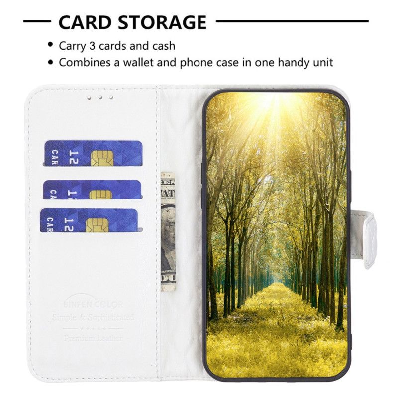 Læder Cover Oppo Reno 12 5g Telefon Etui Quiltet Binfen Farve