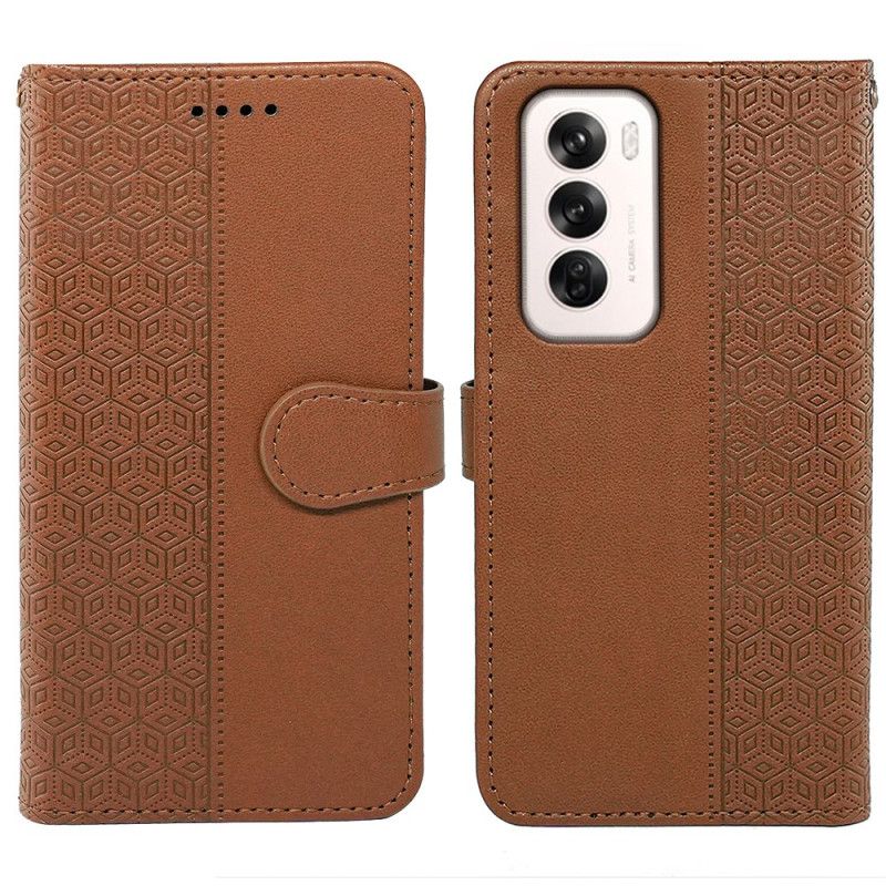 Læder Cover Oppo Reno 12 5g Telefon Etui Vandret Frise