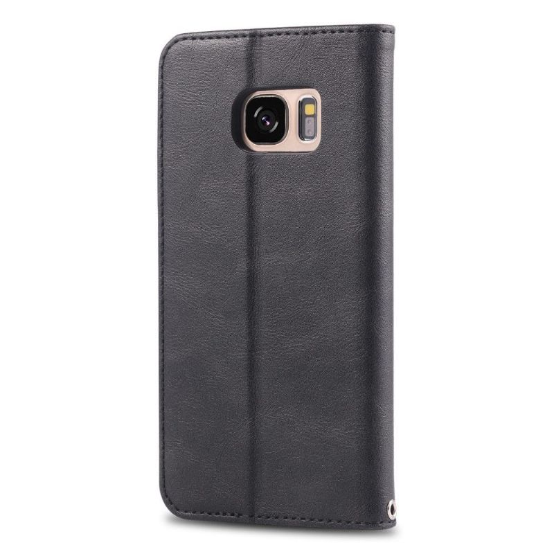 Flip Cover Samsung Galaxy S7 Hemming Retro Lædereffekt Kortholder