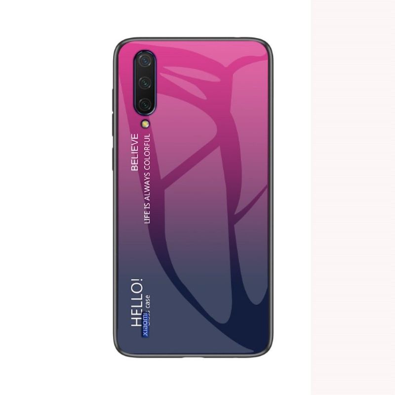 Cover Xiaomi Mi A3 Hemming Farvegradient Glasbagside