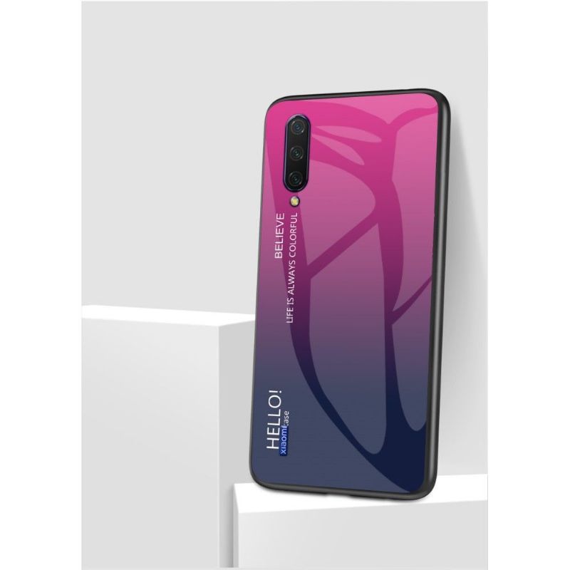 Cover Xiaomi Mi A3 Hemming Farvegradient Glasbagside