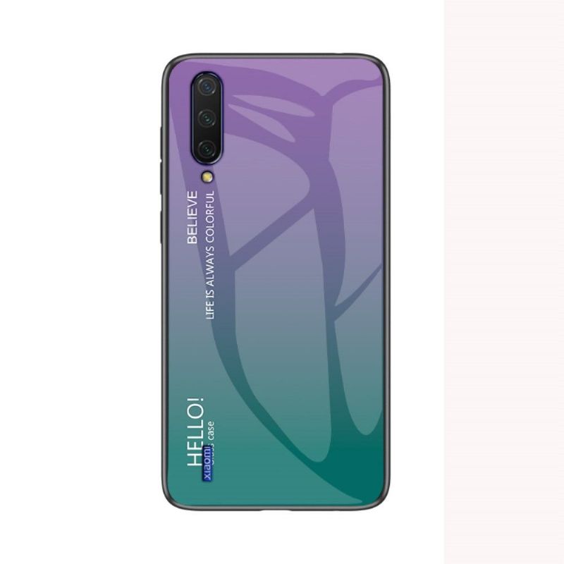 Cover Xiaomi Mi A3 Hemming Farvegradient Glasbagside