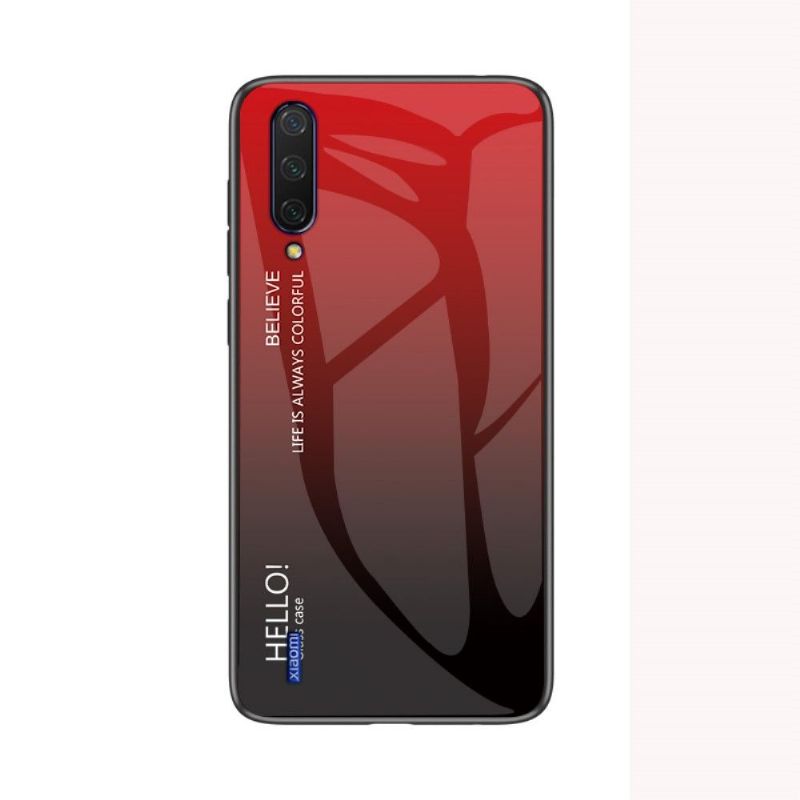 Cover Xiaomi Mi A3 Hemming Farvegradient Glasbagside