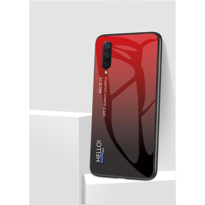 Cover Xiaomi Mi A3 Hemming Farvegradient Glasbagside