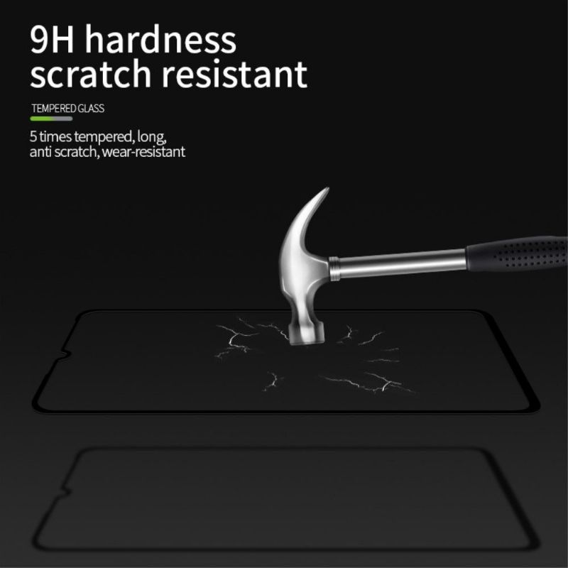 Xiaomi Mi A3 - Fuld Størrelse Hærdet Glas Skærmbeskytter - Sort