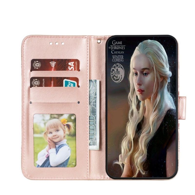 Flip Cover Huawei P40 Pro+ Mandala Kortholder - Rose Guld