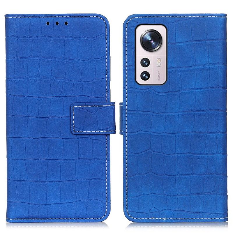 Flip Cover Xiaomi 12 Pro Hemming Croco Look Syning