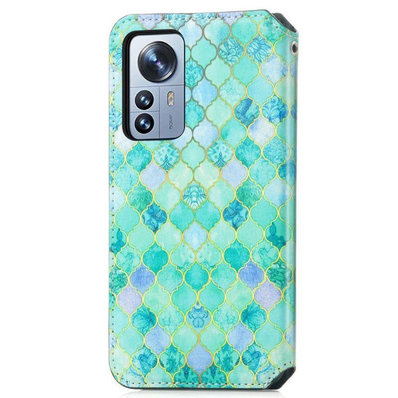 Læder Cover Xiaomi 12 Pro Flip Cover Arabisk Mønster Flip Flip