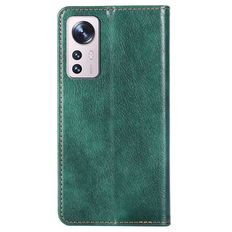 Mobilcover Xiaomi 12 Pro Flip Cover Rent Kunstlæder