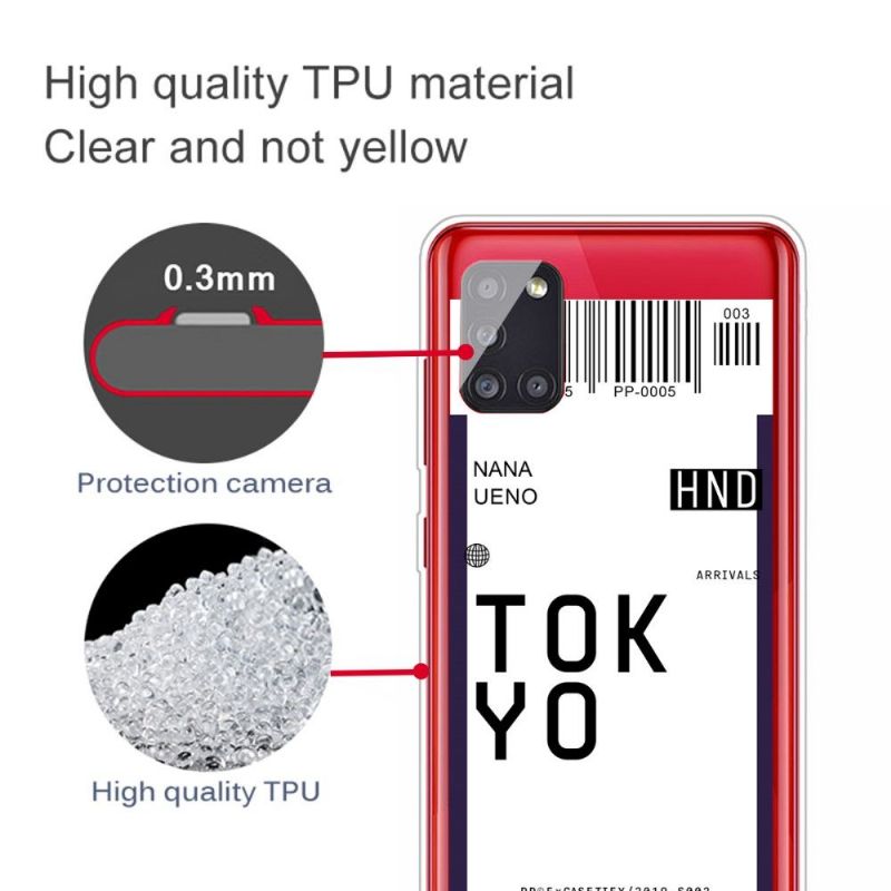 Cover Samsung Galaxy A51 Anti-fald Boardingkort 05 Tokyo