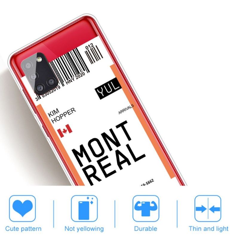 Cover Samsung Galaxy A51 Boardingkort 04 Montreal