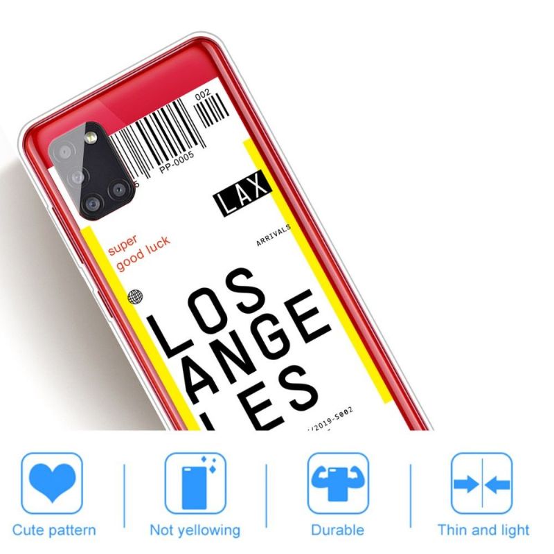 Cover Samsung Galaxy A51 Boardingkort 08 Los Angeles