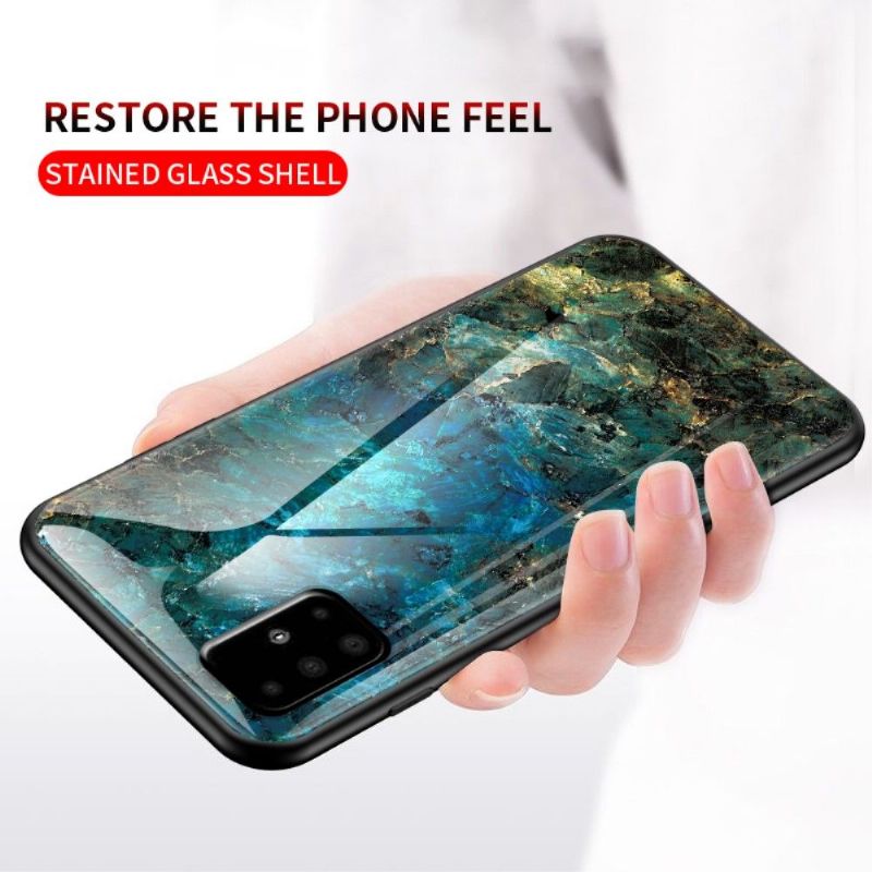 Cover Samsung Galaxy A51 Ocean Marble Glas Back