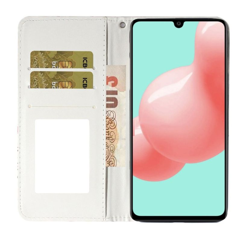 Læder Cover Samsung Galaxy A51 Hjerter