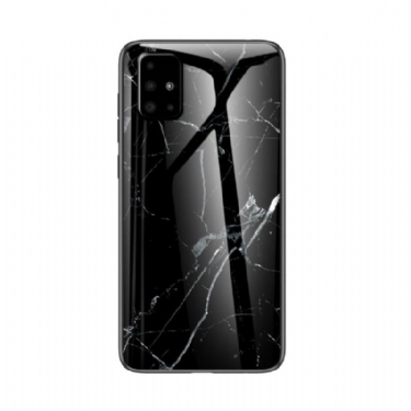 Mobilcover Samsung Galaxy A51 Lina Marmor Glasbagside