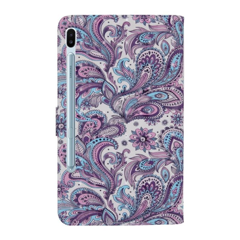 Flip Cover Samsung Galaxy Tab S6 Paisley Blomst