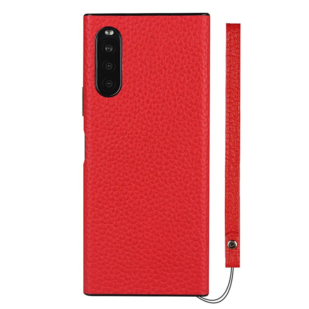 Cover Sony Xperia 10 II Lædereffekt Med Rem